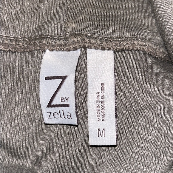 Z by Zella Bomber Fleece Hooded Sherpa Gray Jacket Size Medium - Picture 4 of 13